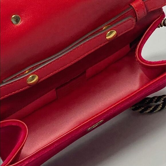Gucci red Broadway velvet crystal G shoulder bag - Picture 16 of 16